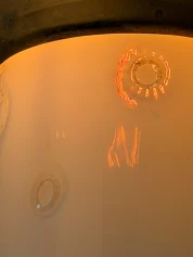 Mid-Century Modern Murano Pendant Lamp, Bronze & Milk Glass, 1960s